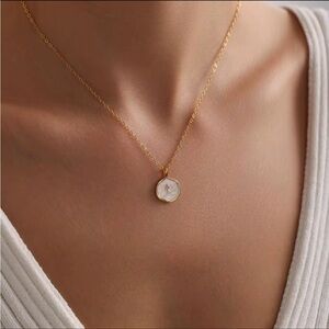 Dainty 18k gold filled cross pendant